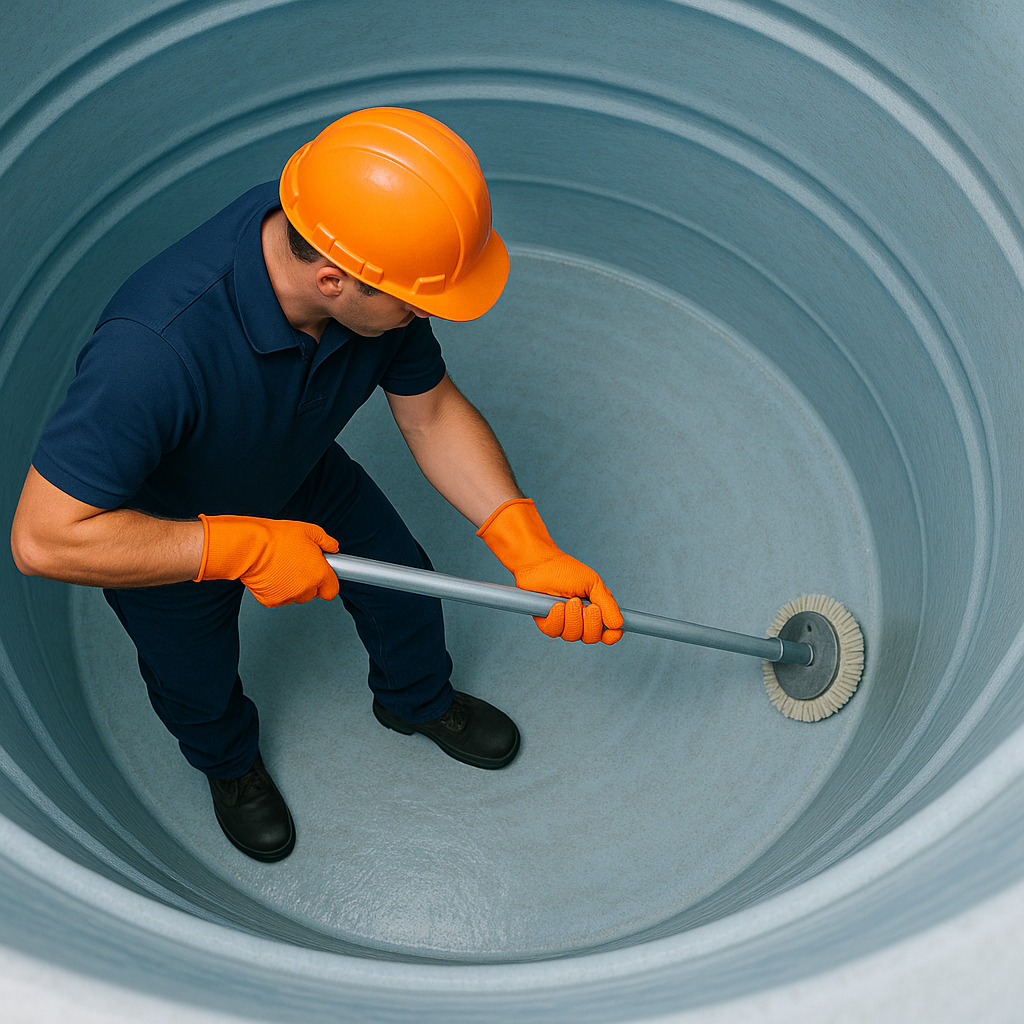 Limpeza profissional de Caixa D'água